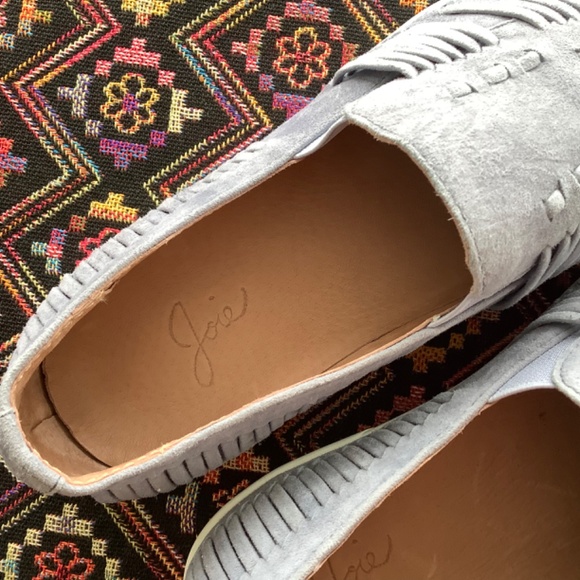 Joie Huxley slip-on suede woven suede leather sneaker 38.5 / 8 - Picture 3 of 8